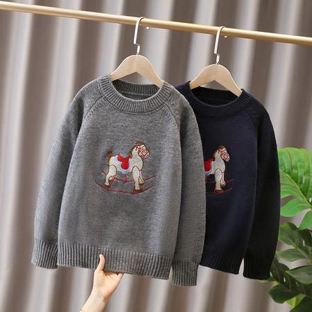 尼西米毛衣（原恩乐制衣）&尼西米毛衣（原恩乐制衣）&XZJQ318两色小马套头毛衣