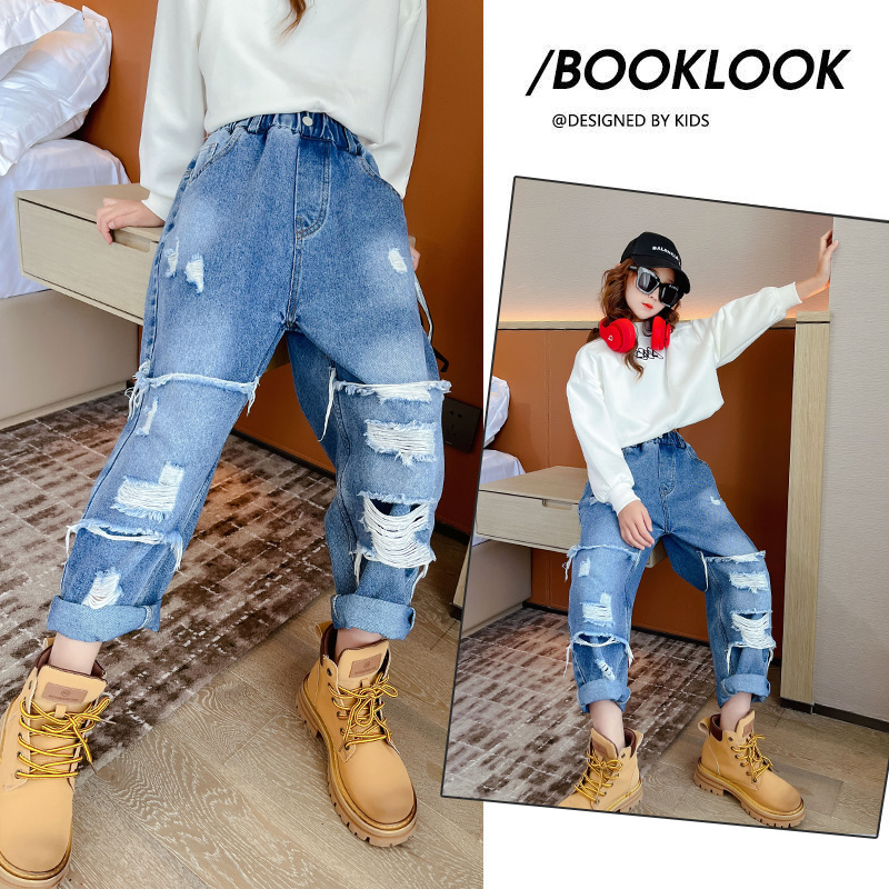 小希米&小希米&乞丐牛仔裤