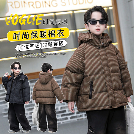 诺宝儿&诺宝儿&2078新款条纹棉衣