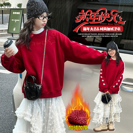 super墨&super墨&25338袖口刺绣KT卫衣