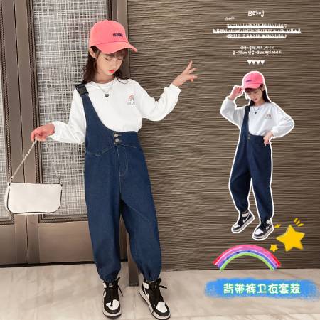 哇卡卡&哇卡卡&哇卡卡单肩背带裤亲子套装