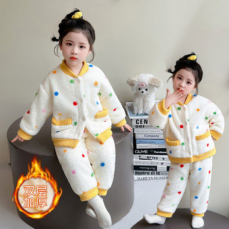 小杨同学&小杨同学&2570考拉绒圆点双层加厚