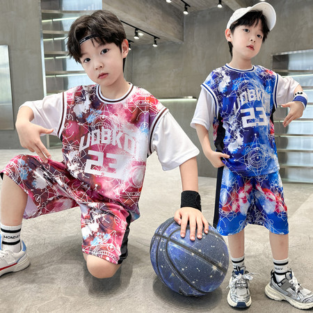 左右童装&左右童装&Y064款篮球服现货