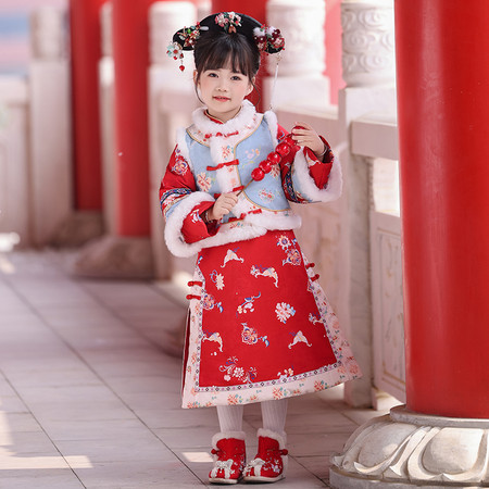 萱微妮&萱微妮&2807冬季加厚格格服套装