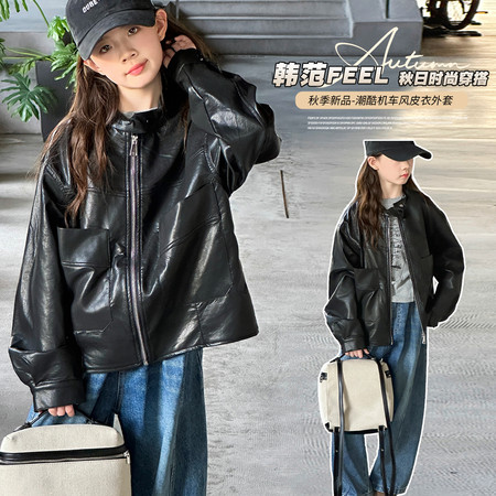 摩卡公主&摩卡公主&292大口袋pu皮衣_