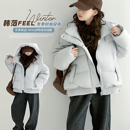 摩卡公主&摩卡公主&5181连帽双排扣羽绒服_