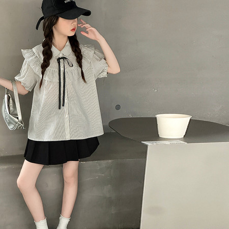 摩卡公主&摩卡公主&摩卡公主5167娃娃领系带衬衣套装