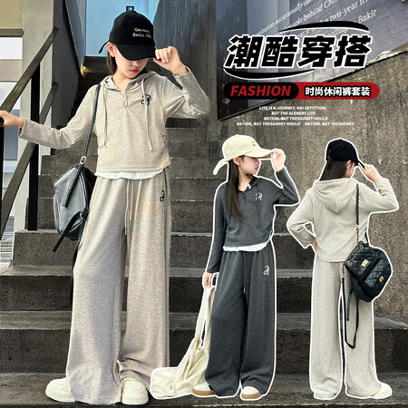 米粒甜甜&米粒甜甜&TZ6611假两件针织套装