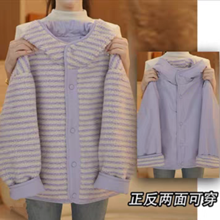 琪乐家&琪乐家&8850紫色双面穿外套