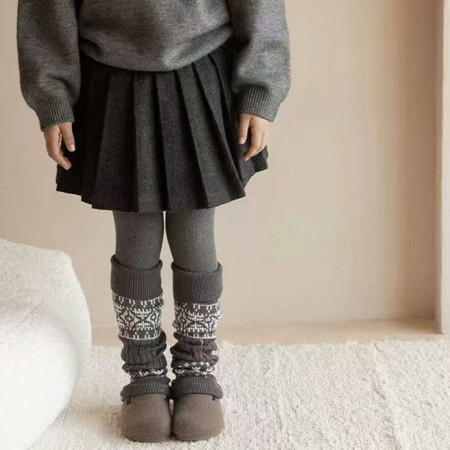 四季豆&四季豆&k023堆堆袜套加绒打底裤