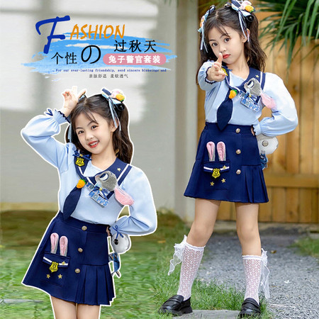 沐沐童堡&沐沐童堡&Q5713-朱迪警官长袖套装