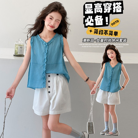 T1118.潮&T1118.潮&T811无袖棉麻套装