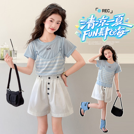 T1118.潮&T1118.潮&T810冰丝假两件套装