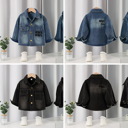 哈唯嘉&哈唯嘉&WT25113-后背夹标牛仔衬衫