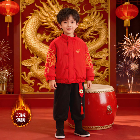 哈唯嘉&哈唯嘉&TZ203-吉字加绒年服套装2