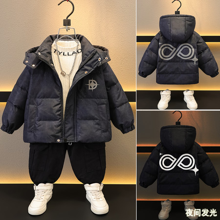 萌萌鸟&萌萌鸟&撒银连帽羽绒服-挂拍