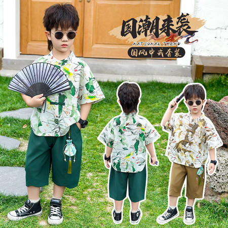 辉童衣柜&辉童衣柜&古风荷花锦鲤汉服唐装套装
