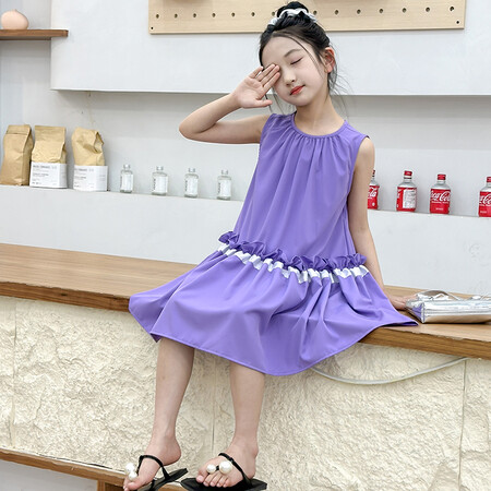 小问号&x025紫色连衣裙