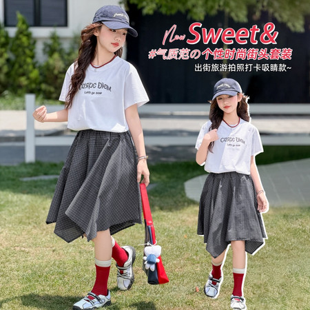 麦芽米其&麦芽米其&2622款格子裙套装