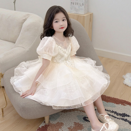 小懒熊&小懒熊&X52062女童高端珠片礼服裙