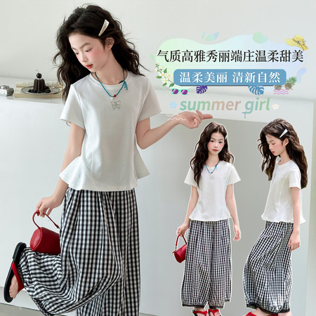 萌熠  (原欧韩果果）&萌熠  (原欧韩果果）&669格子裤套装