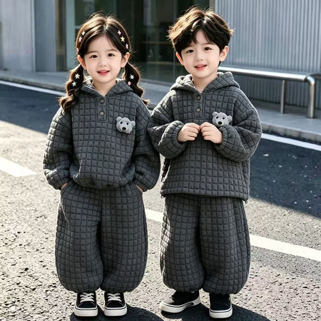 童真坊&童真坊&小方格连帽套装