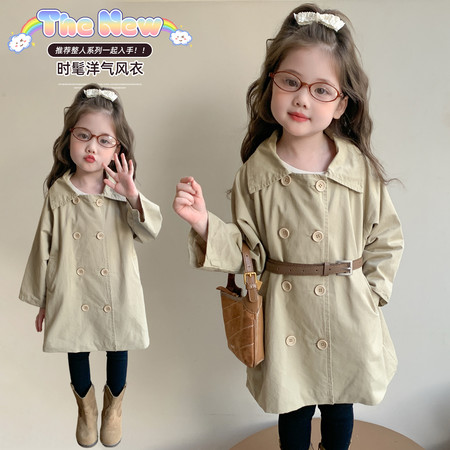 洲雪晴&洲雪晴&2537韩系腰带风衣4