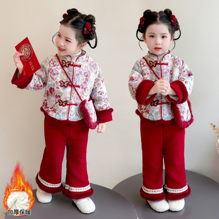 梦小丫&梦小丫&L0905蝴蝶扣年服套装送包包