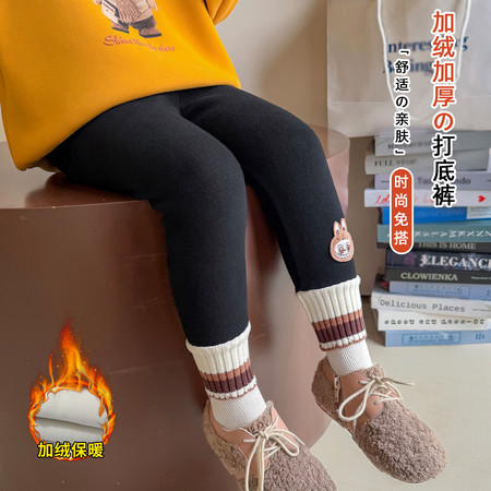 叮叮猫童装&叮叮猫童装&D008加绒贴标打底裤