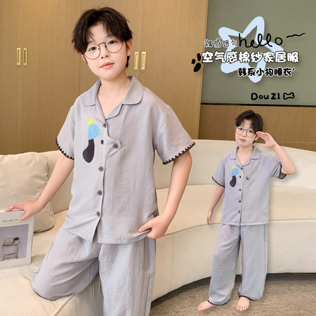 西瓜街&西瓜街&XGJ-TZ2601设计衬衣三件套家居服