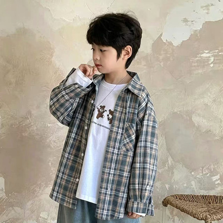 哆来咪童装&哆来咪童装&6色格子衬衫