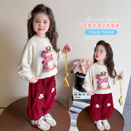 妮哆熊&妮哆熊&2025秋款灯芯卫衣套装现货有版权