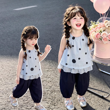 妮哆熊&妮哆熊&2026蓝色波点套装