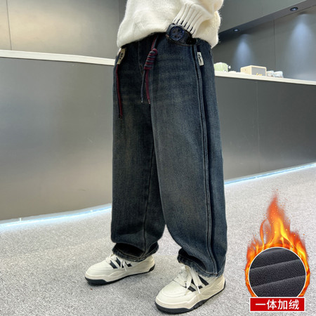 童学&童学&2424款加绒牛仔裤