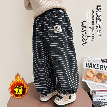 班小甜&班小甜&条纹束脚裤