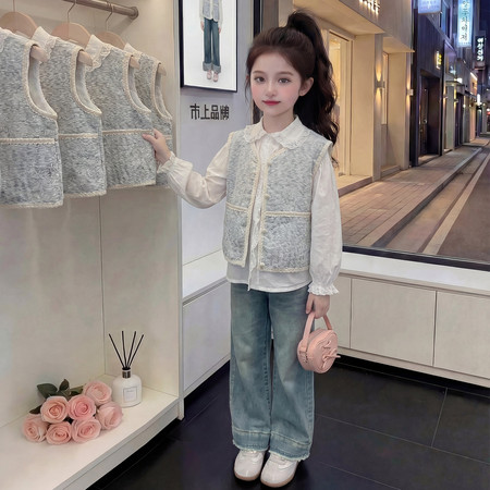 TMM潮童&TMM潮童&TMM24773-水蓝马甲套装2