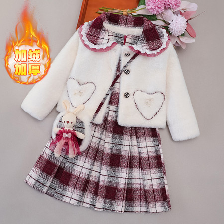 麦麦潮品&麦麦潮品&K837黄金貂格子年服套装