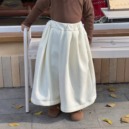 金童城堡&金童城堡&一体绒条绒阔腿长裤裙裤