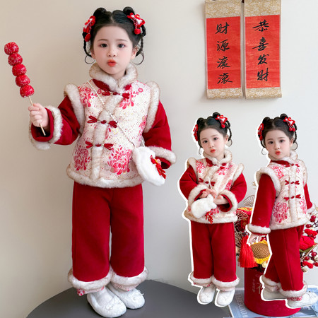 嘟嘟啦&嘟嘟啦&牡丹花年服套装