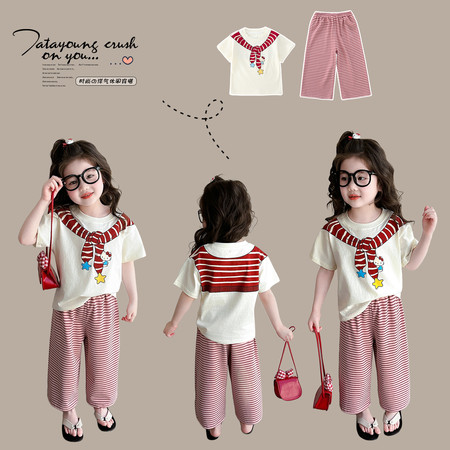 嘟嘟啦&嘟嘟啦&印花披肩套装