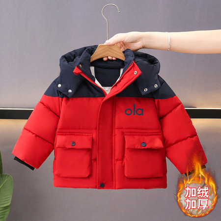 韩依童社&韩依童社&字母棉衣挂拍图