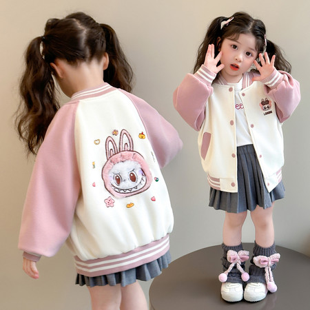 曼妙童装&曼妙童装&拉布布刺绣棒球服外套