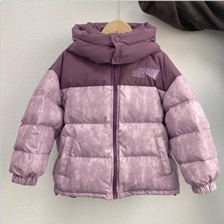 小芒果&小芒果&拼色棉衣外套