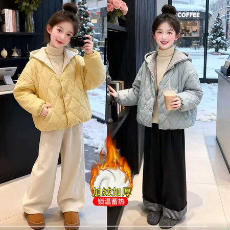 小芒果&小芒果&兔毛假两件棉衣