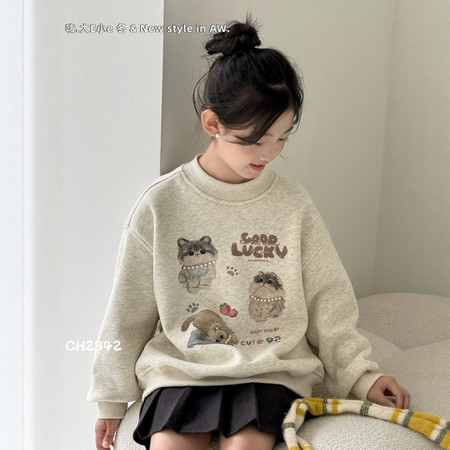 时尚王童装工作室&时尚王童装工作室&草莓小猫卫衣