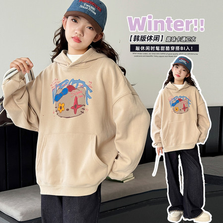 麦可思&麦可思&25MD11-触角帽卡通卫衣