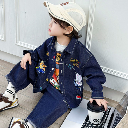 巧米迪&巧米迪&2616款兔子牛仔两件套