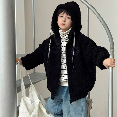 朝阳童&朝阳童&775航线拼接毛毛衣