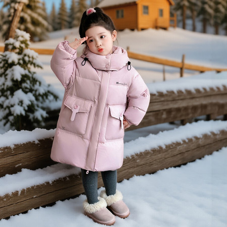大童小爱童装&大童小爱童装&印花长款羽绒服