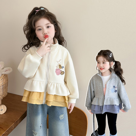 大童小爱童装&大童小爱童装&针织拼色外套